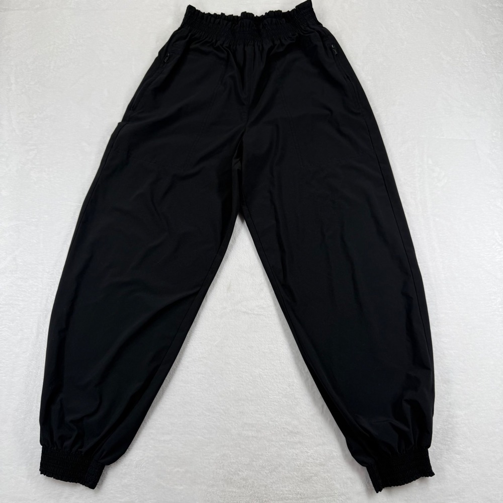 Athleta Savannah Jogger Black High Rise Paperbag Waist Pants Size 2
